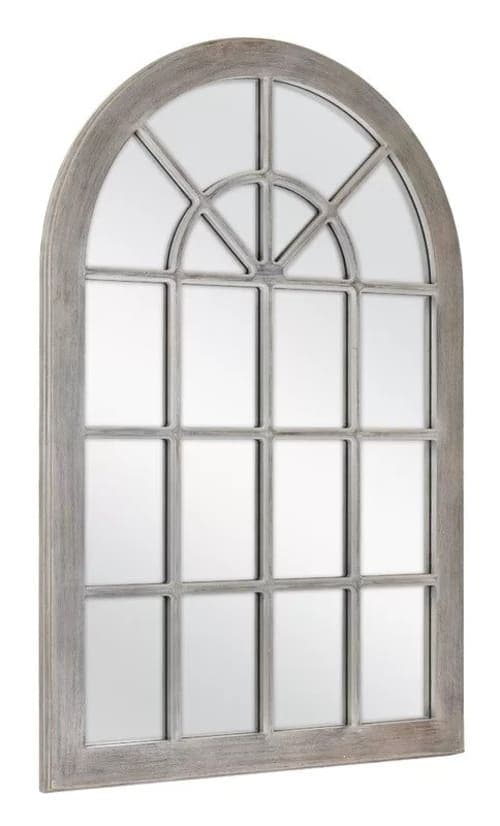 Firth Arched Windowpane Wall Accent Mirror image