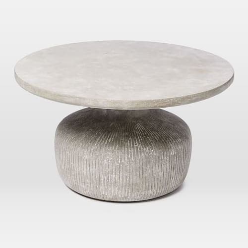 Tambor Concrete Outdoor Drum Coffee Table image