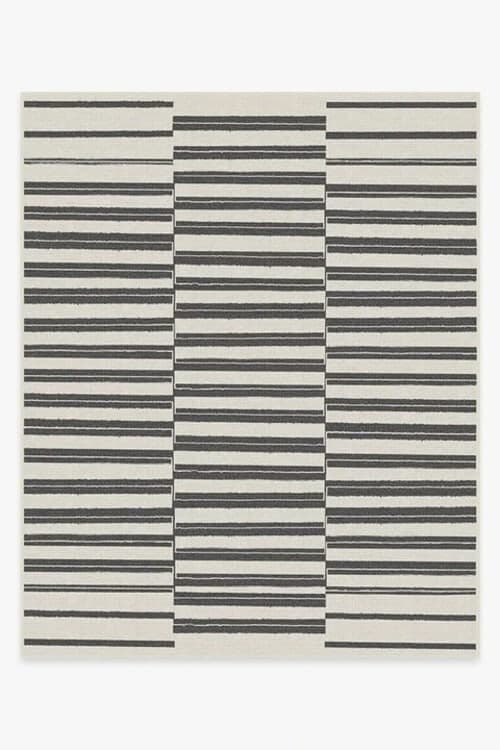 Outdoor Offset Stripe Black Rug-8'x10' image