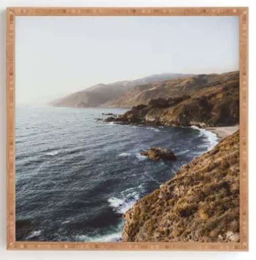 Garrett Lockh The Waves Framed Wall Art Blue society6 image