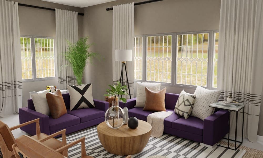 Unique Seating: Urban Modern Open Living and Dining Room