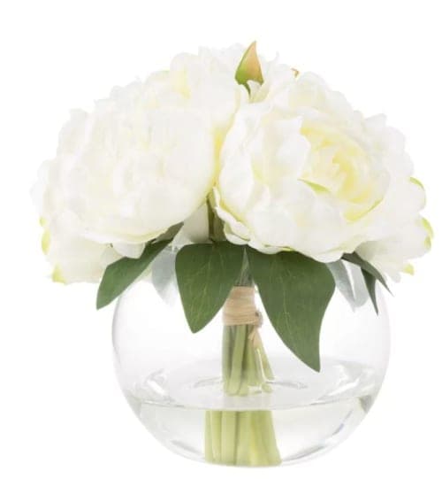Rose Floral Arrangement in Glass Vase image