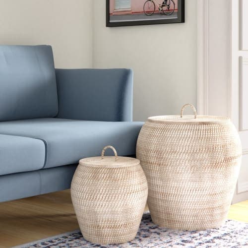 2 Piece Wicker Basket Set image