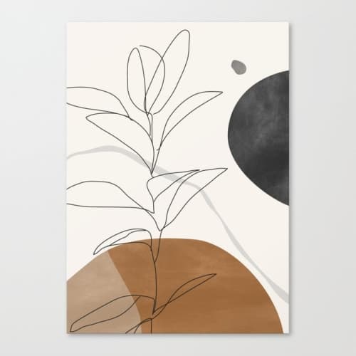 Abstract Art Minimal Plant Canvas Print image