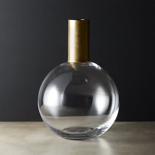 Florence Brass and Glass Vase image