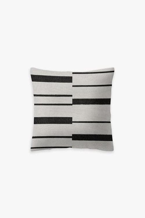 Stripe Black and White Throw Pillow image