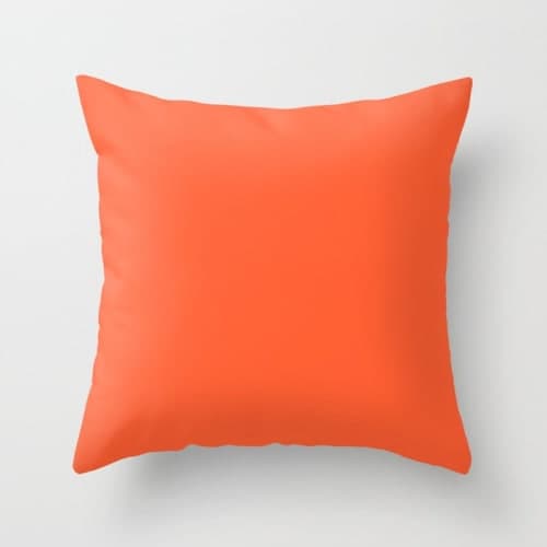 Persimmon Orange Bright Pillow With Insert-20"x20" image