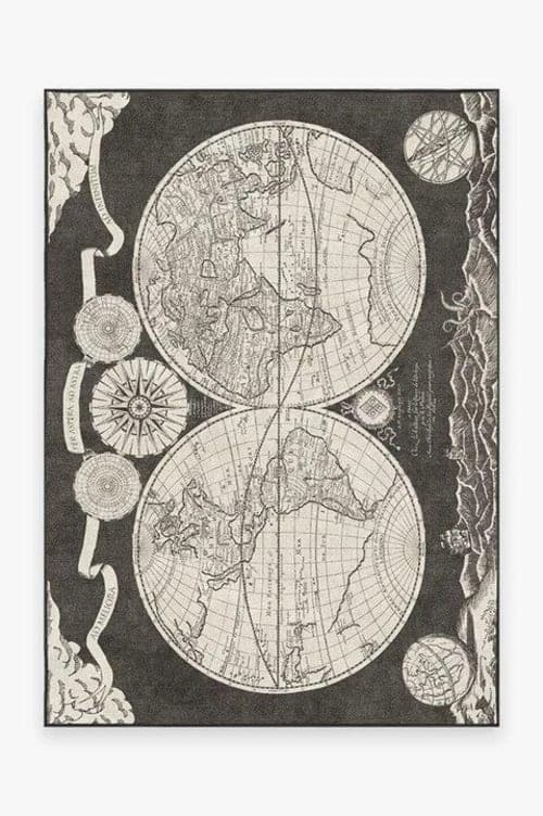 Sailors Map Charcoal Rug-5'x7' image