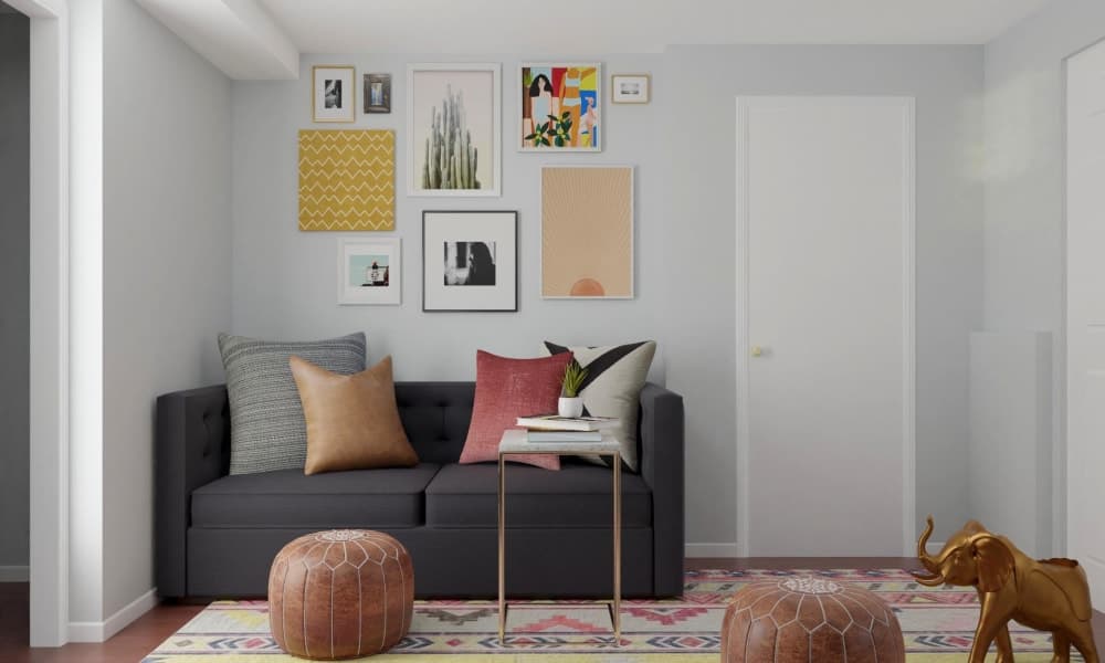 A vibrant eclectic living room done just right!