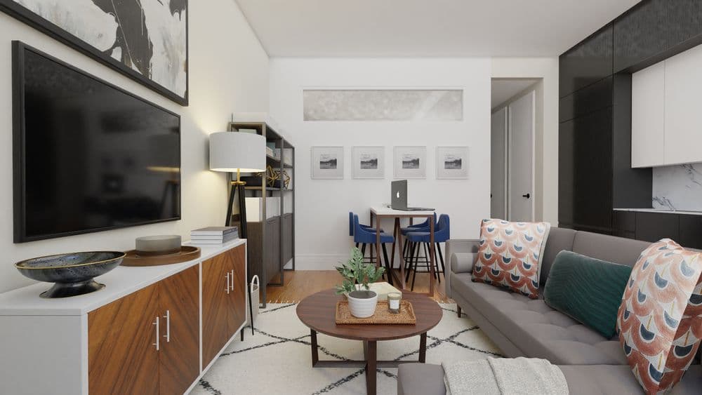 A Mid-Century Small Living Room Designed to Maximize Space Gallery, Image 3