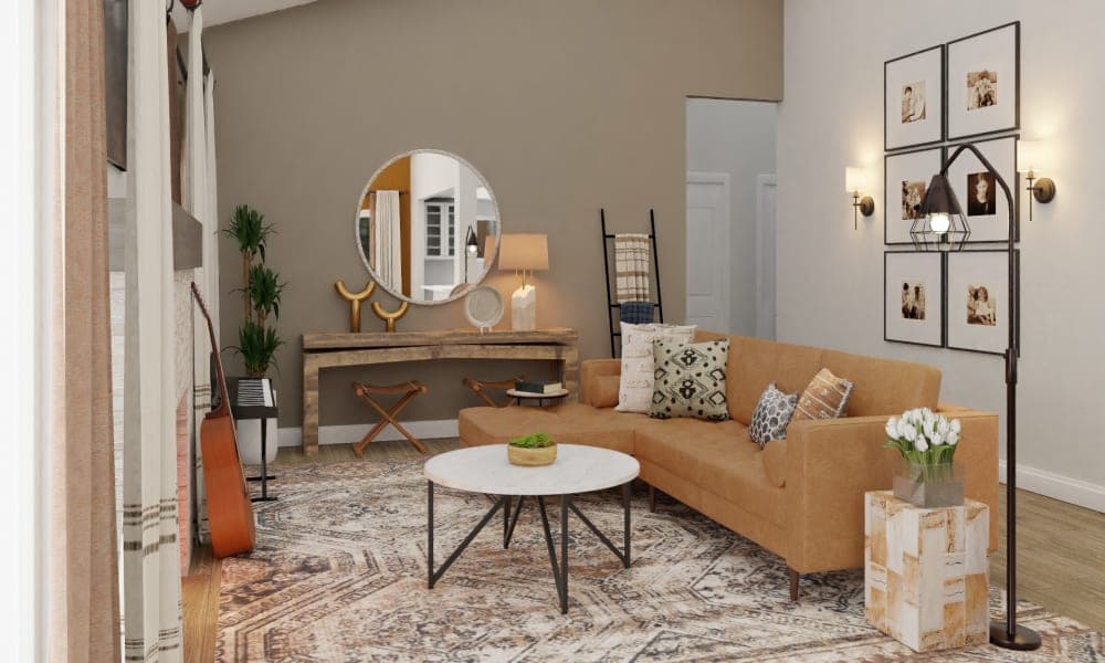 Living Room with a Rustic Charm!