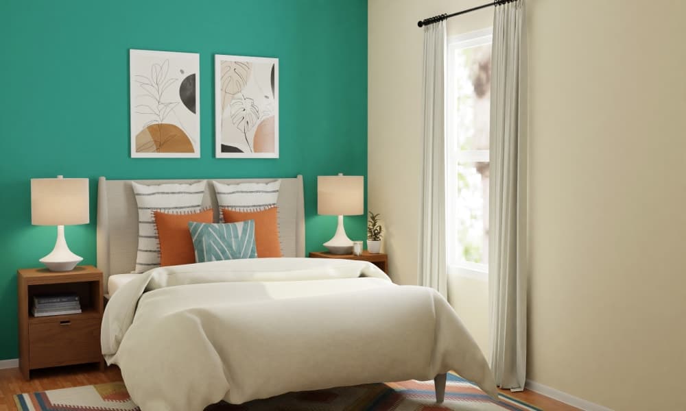 Chic Mid-Century Bedroom with Bohemian Flare