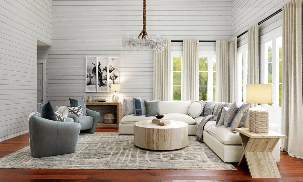 Bright Modern Coastal Living Room