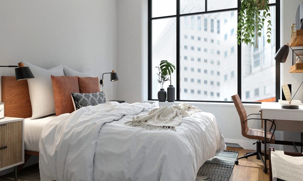 Multi-Functional Modern Mid-Century Bedroom That Maximizes Space