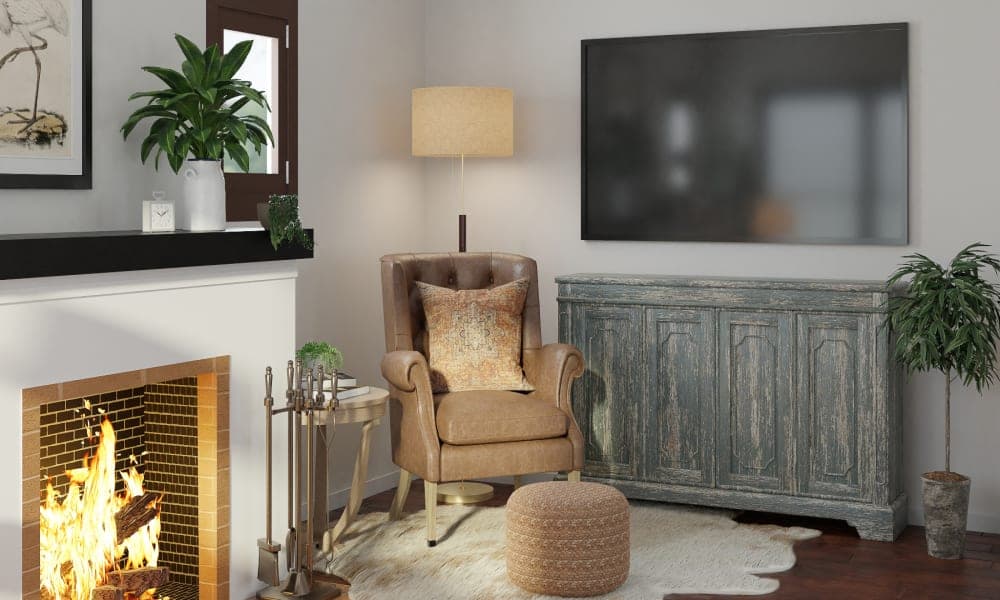 A Vintage-Inspired Living Room For An Art Lover