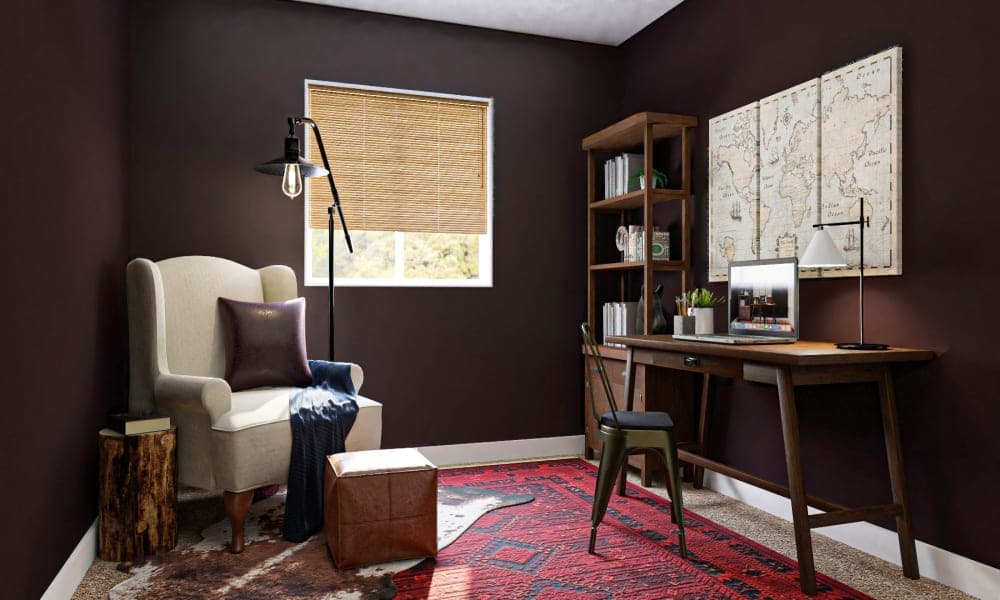 A Rustic Home Office With A Vintage Vibe