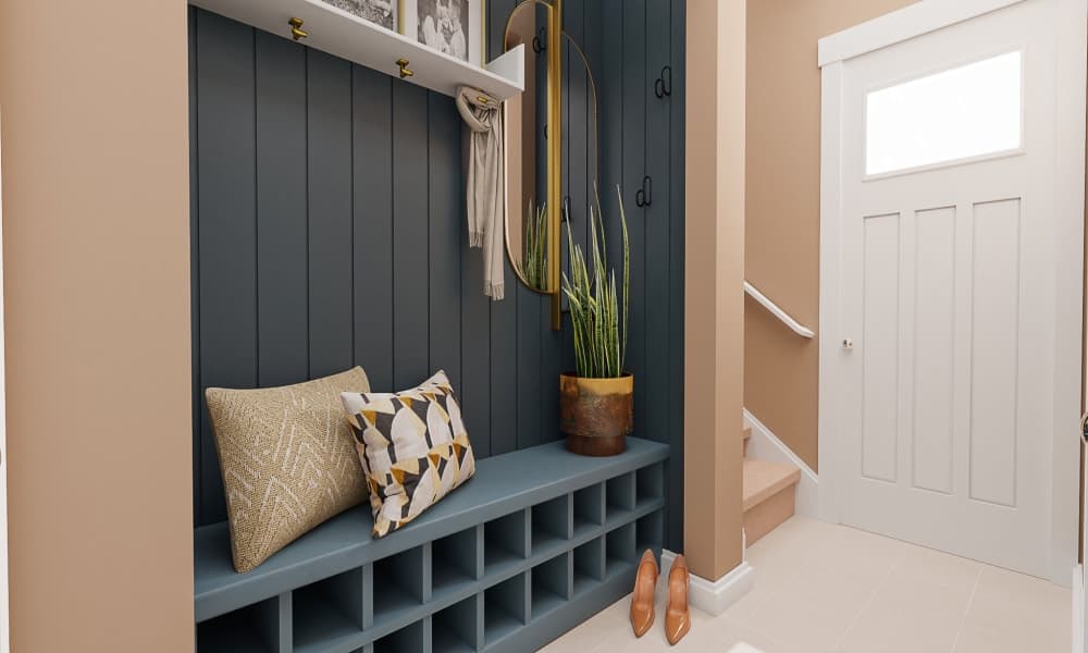 Shoe Rack: Colorful Rustic Entryway