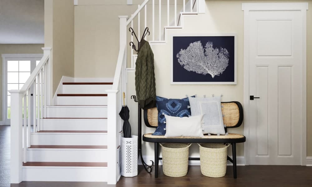 A Cozy Textured Coastal Entryway