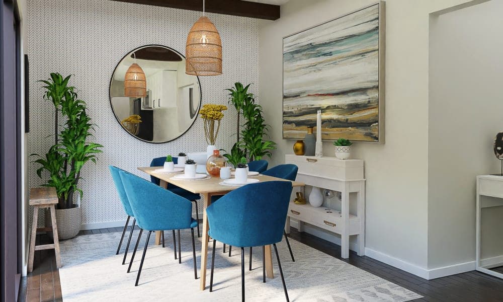 Coastal Bliss: A Contemporary Dining Room