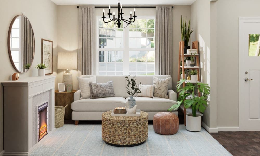 A Snug Rustic French Country Living Room