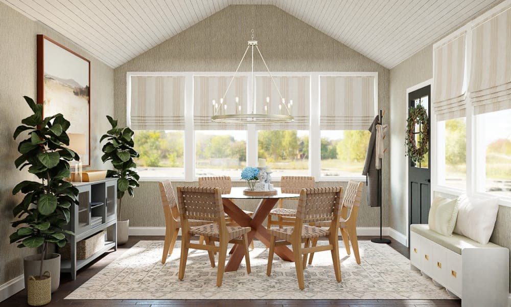 Florals & Wreaths Add Rustic Warmth To This Dining Room