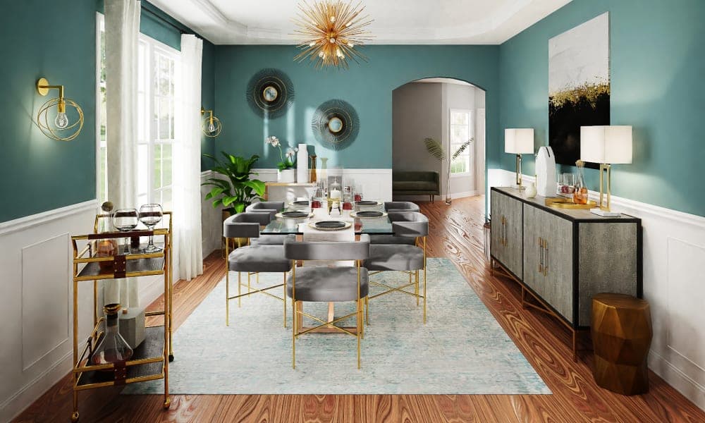 Gray and Gold: A Glam Dining Room Set For Royalty