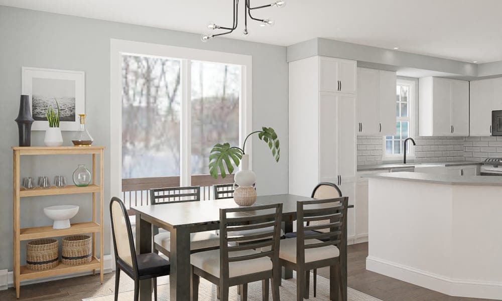 A Snug Rustic Modern Dining Room