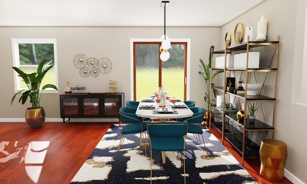 A Dazzling Art Deco Dining Room That Makes Jaws Drop