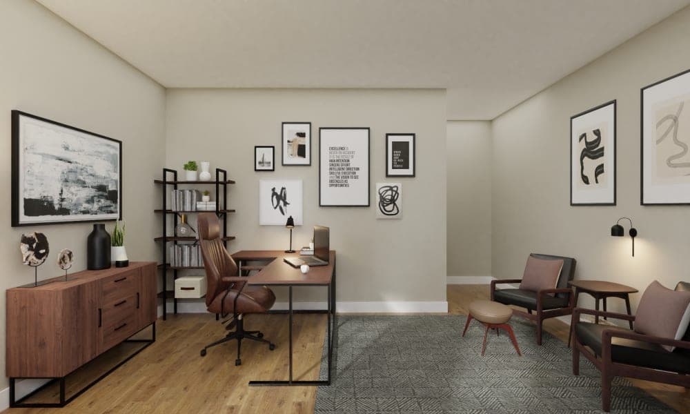 Classic & Industrial: A Mid-Century Home Office