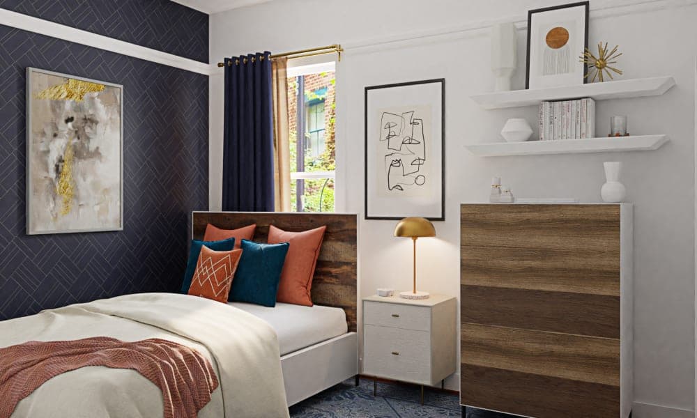 A Modern Glam Bedroom With A Hollywood Vibe