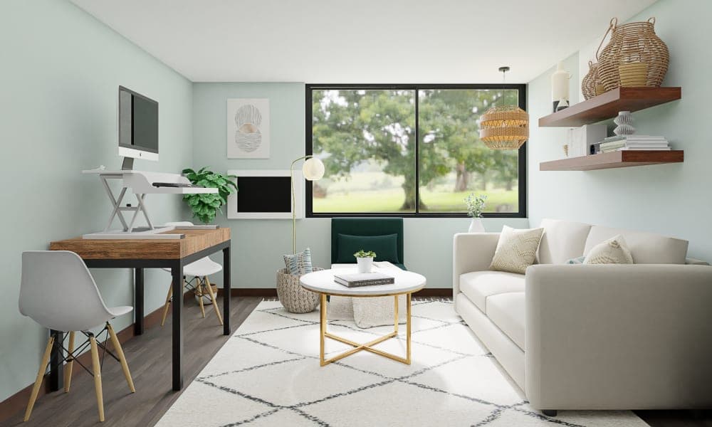 A Contemporary Rattan-Boho Studio