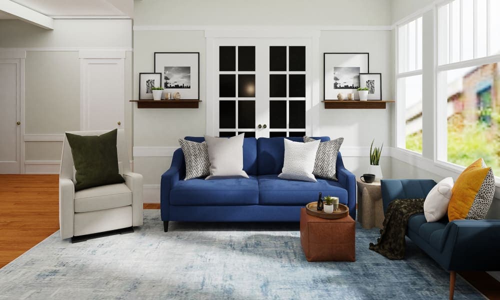 Loud, Bold, & Bright: A Mid-Century Living/Dining Room