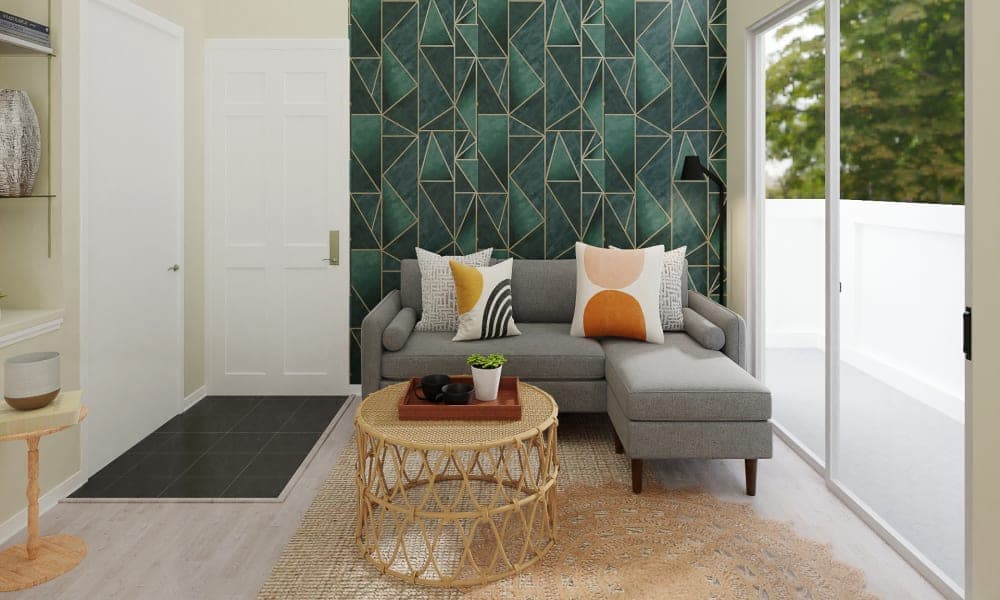 A Classy Boho Living Room With A Study