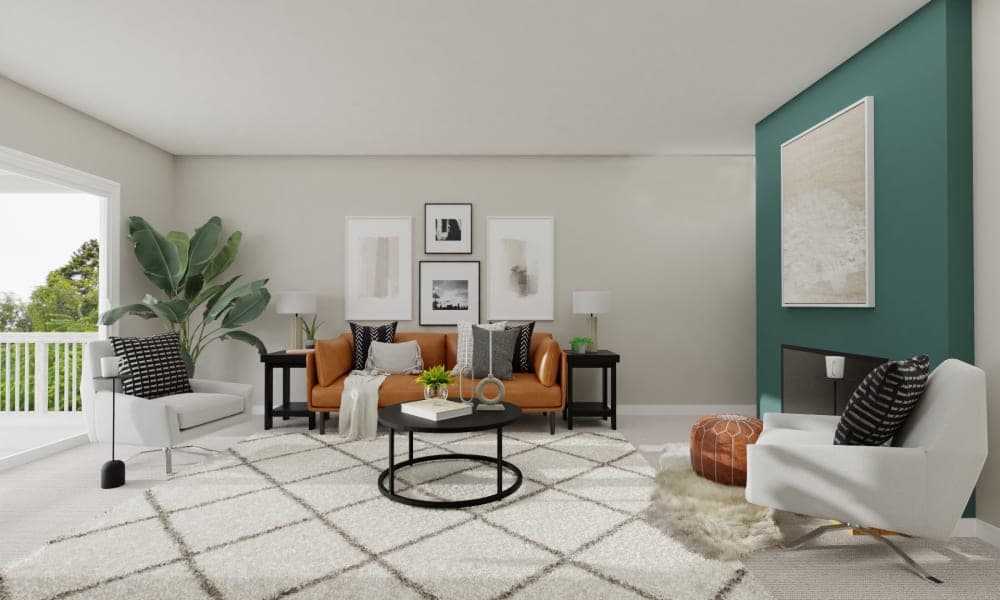 Relaxed & Polished: A Mid-Century Modern Living Room