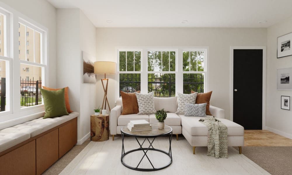 An Industrial Living-Dining Room With Wood Accents