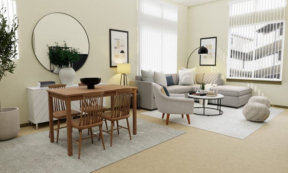 Edgy & Flawless: An Industrial Living-Dining Room