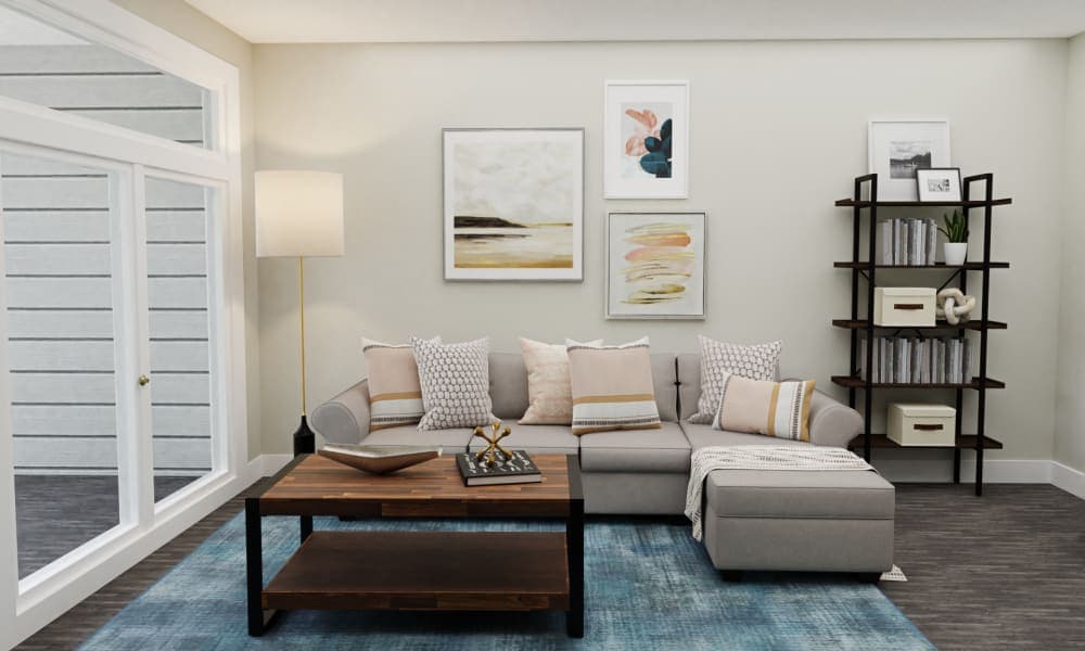 A Modern, Classical Transitional Living Room