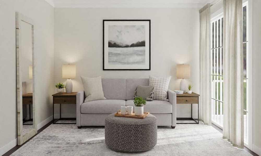 A Chic Transitional Living Room