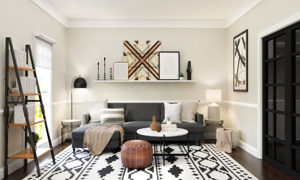 A Classic Living Room With Rustic & Industrial Vibes