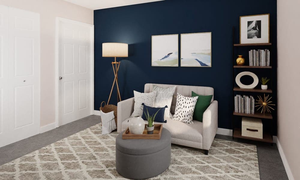 Accent Wall For Video Calls: A Transitional Glam Home Office