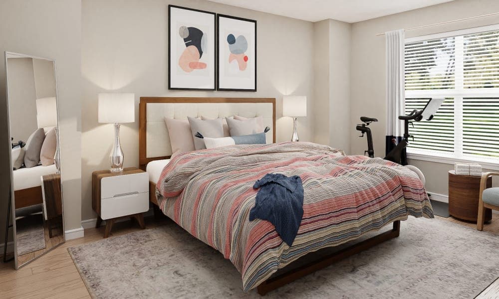 Exercise Den: A Mid-Century Modern Bedroom