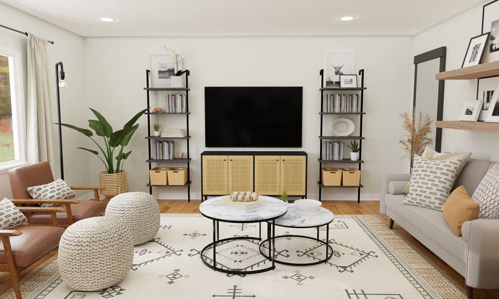 A Rustic & Industrial Living Room