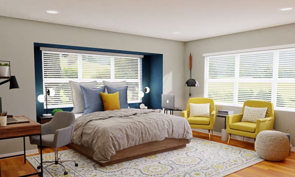 Garren Armchairs Pose In A Mid-Century Modern Bedroom