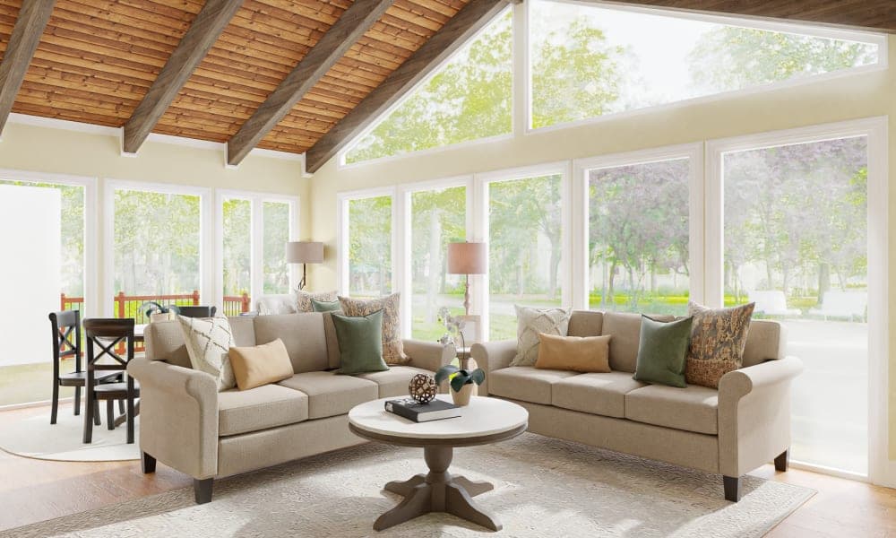 Contemporary Style Small Living Room With Earthy Hues