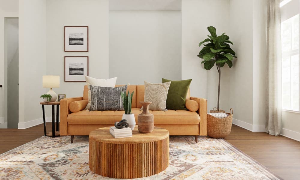 The Stunning Minimalist Open Living & Dining Room