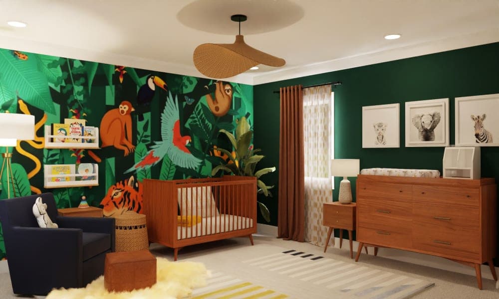 Mid-Century Modern Jungle Nursery