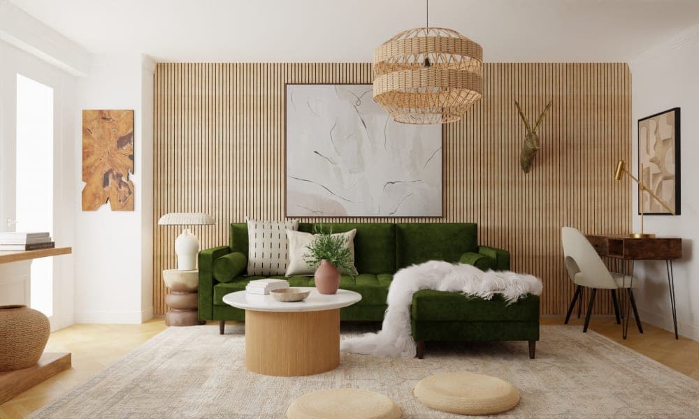 A Living Room That's a Cozy Blend of Color and Texture