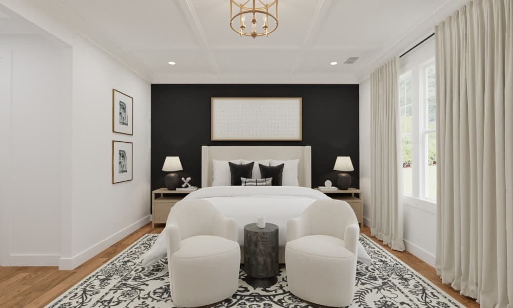 Transitional Bedroom with Japandi Accents