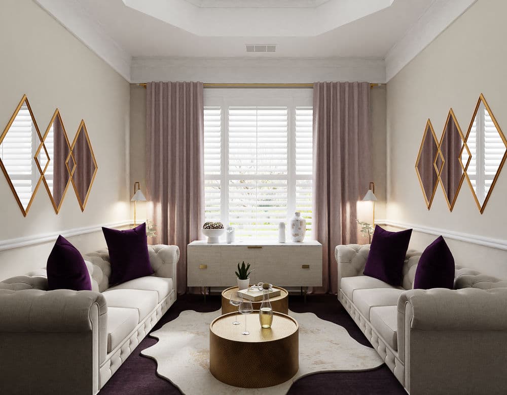 A Classic Glam Living Room Filled With Royalty Gallery, Image 2