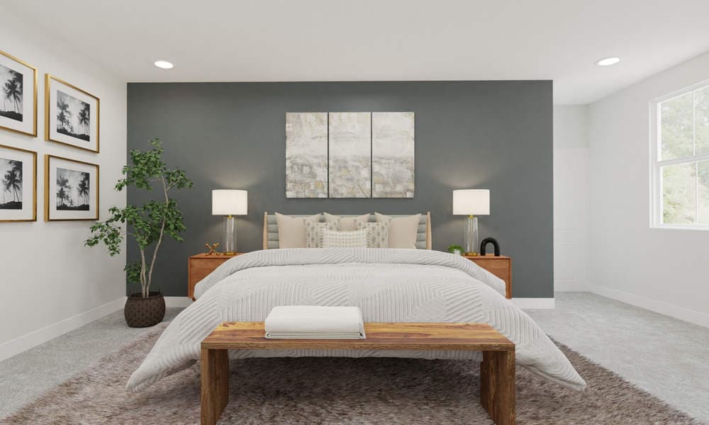 Bedroom Modern Elegant with Warm Brass Accents